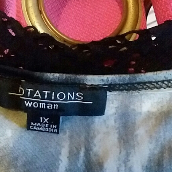 Womans top with net shawl - Picture 4 of 4